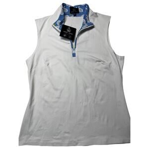 Sailor-Sailor Sleeveless Polo Top Womens XL NWT What A Racket Tennis Golf Sport